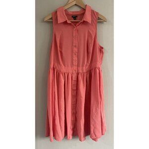 NWOT Torrid Dress Button Front Pink Coral Size 2 2X New